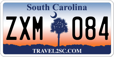 SC license plate ZXM084
