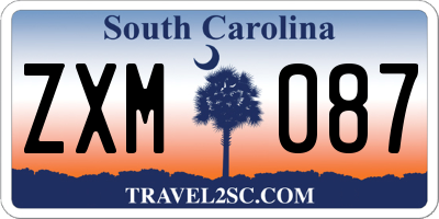 SC license plate ZXM087