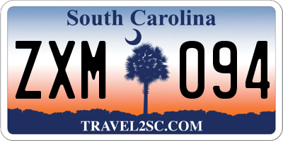 SC license plate ZXM094