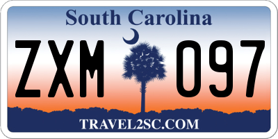 SC license plate ZXM097