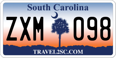 SC license plate ZXM098