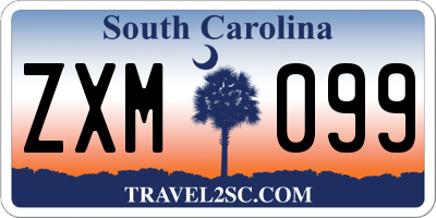 SC license plate ZXM099