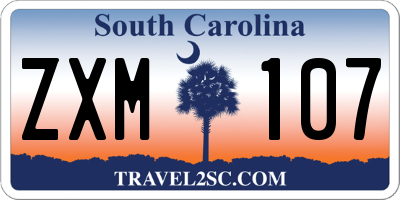 SC license plate ZXM107