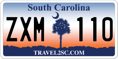 SC license plate ZXM110