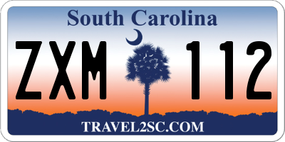 SC license plate ZXM112
