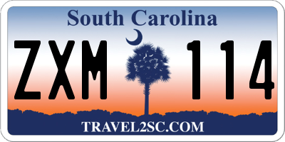 SC license plate ZXM114