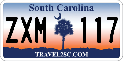 SC license plate ZXM117