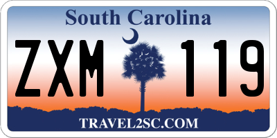 SC license plate ZXM119