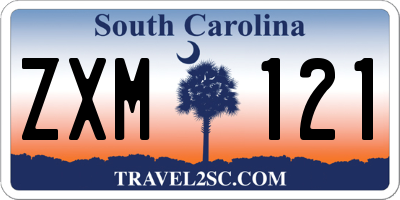 SC license plate ZXM121