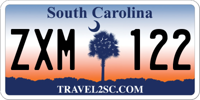 SC license plate ZXM122