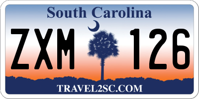 SC license plate ZXM126