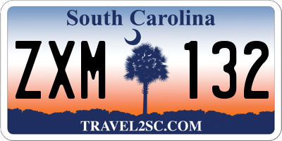 SC license plate ZXM132