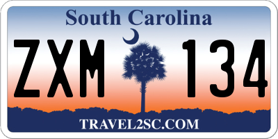 SC license plate ZXM134