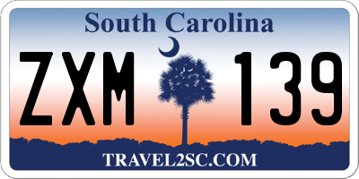 SC license plate ZXM139