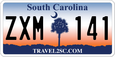 SC license plate ZXM141