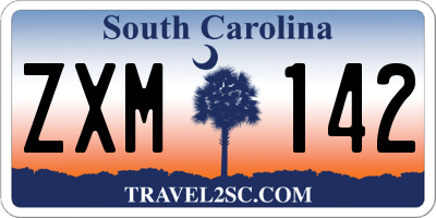 SC license plate ZXM142