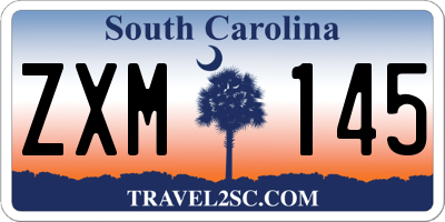 SC license plate ZXM145