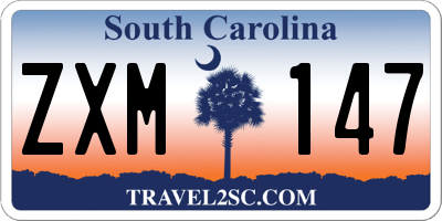 SC license plate ZXM147