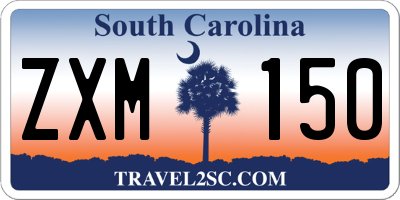SC license plate ZXM150