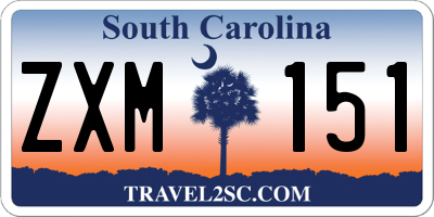 SC license plate ZXM151