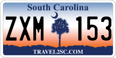 SC license plate ZXM153