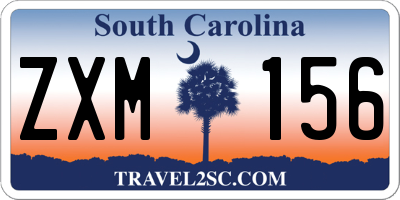 SC license plate ZXM156