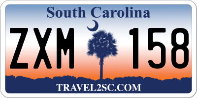 SC license plate ZXM158