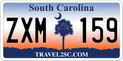 SC license plate ZXM159