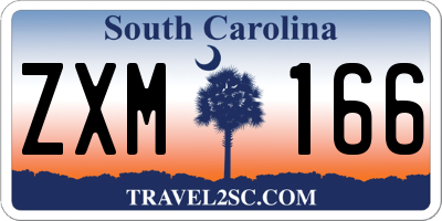 SC license plate ZXM166
