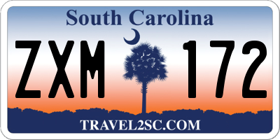 SC license plate ZXM172