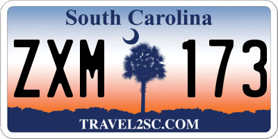 SC license plate ZXM173