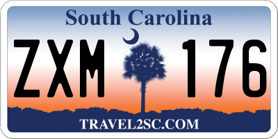 SC license plate ZXM176