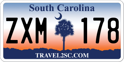 SC license plate ZXM178