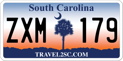 SC license plate ZXM179