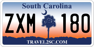 SC license plate ZXM180