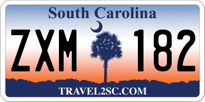 SC license plate ZXM182