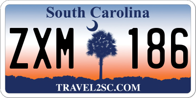 SC license plate ZXM186
