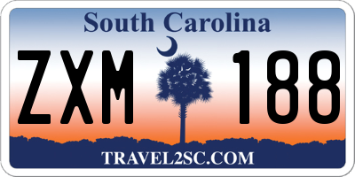 SC license plate ZXM188