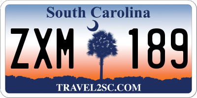 SC license plate ZXM189