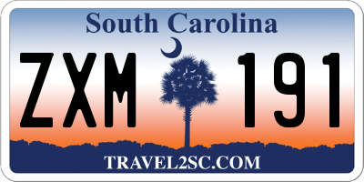 SC license plate ZXM191