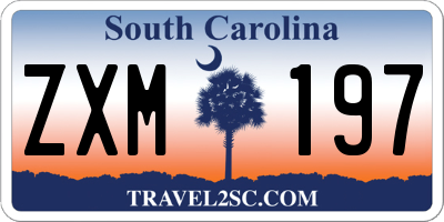 SC license plate ZXM197
