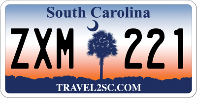 SC license plate ZXM221