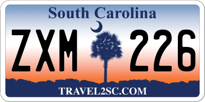 SC license plate ZXM226