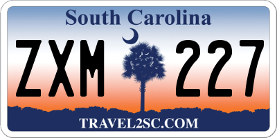 SC license plate ZXM227