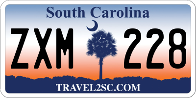 SC license plate ZXM228