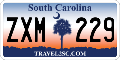 SC license plate ZXM229