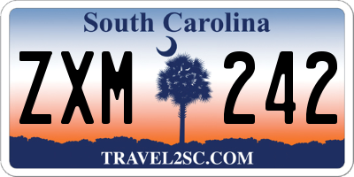 SC license plate ZXM242