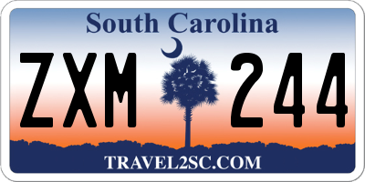 SC license plate ZXM244