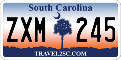 SC license plate ZXM245