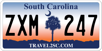 SC license plate ZXM247